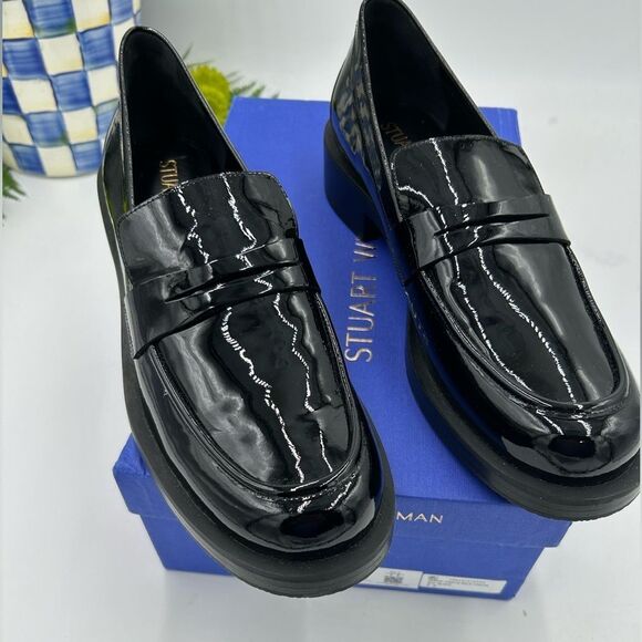 Women’s Stuart Weitzman Soho, patent leather loafers size 9, made in Spain - Picture 1 of 12